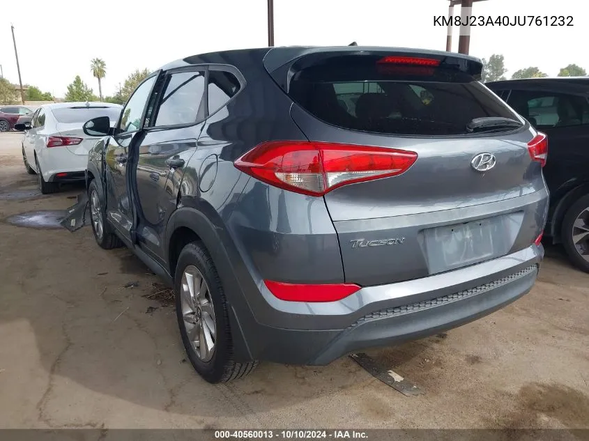 2018 Hyundai Tucson Se VIN: KM8J23A40JU761232 Lot: 40560013