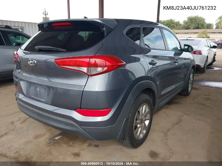 2018 Hyundai Tucson Se VIN: KM8J23A40JU761232 Lot: 40560013