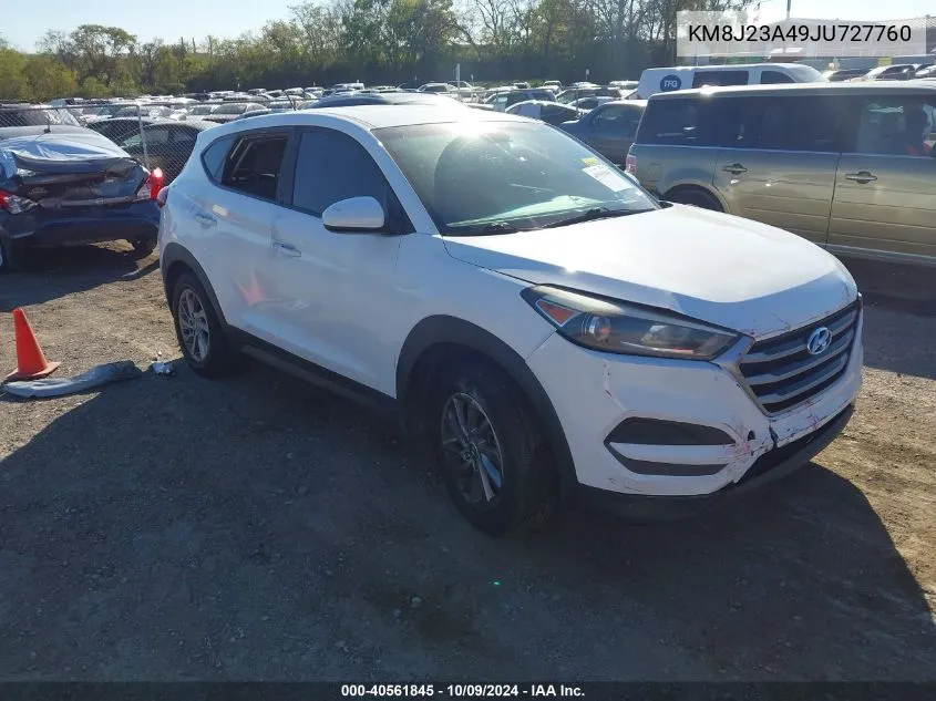 2018 Hyundai Tucson Se VIN: KM8J23A49JU727760 Lot: 40561845