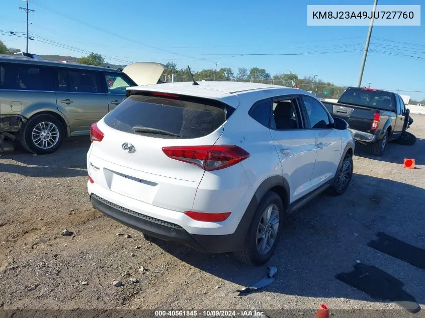 2018 Hyundai Tucson Se VIN: KM8J23A49JU727760 Lot: 40561845