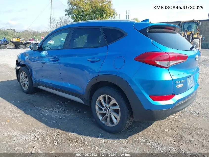 2018 Hyundai Tucson Sel VIN: KM8J3CA46JU730029 Lot: 40570102