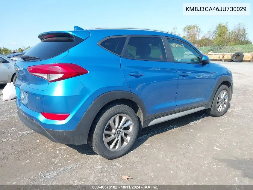 2018 Hyundai Tucson Sel VIN: KM8J3CA46JU730029 Lot: 40570102