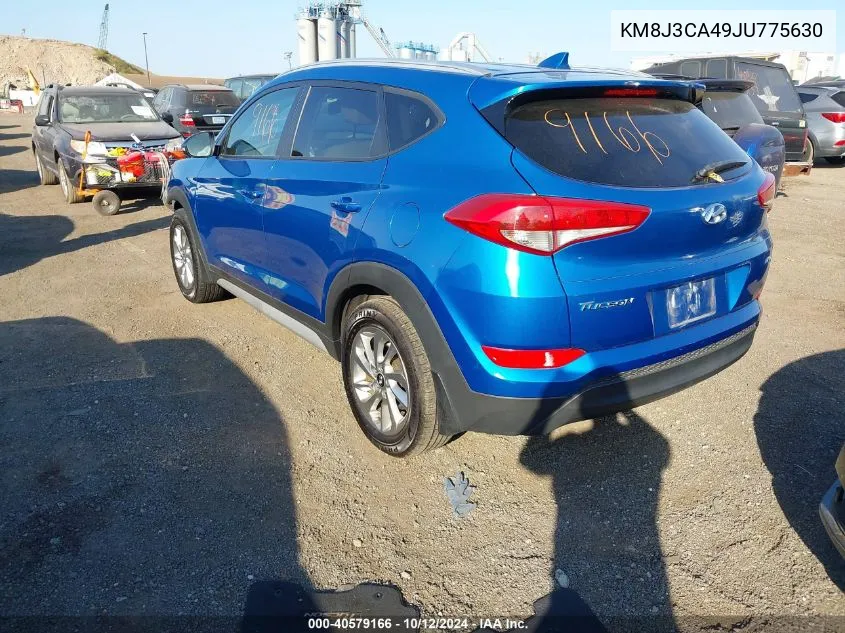 2018 Hyundai Tucson Limited/Sport And Eco/Se VIN: KM8J3CA49JU775630 Lot: 40579166