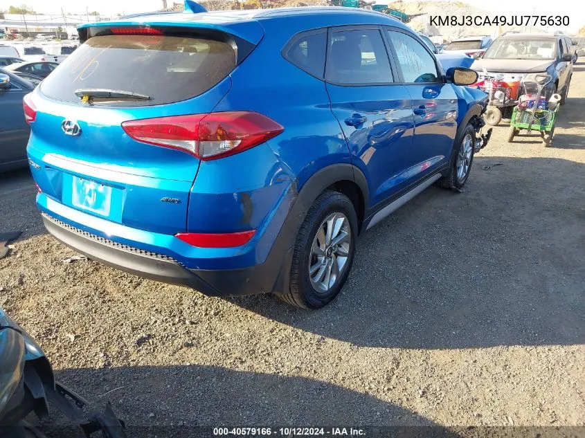 2018 Hyundai Tucson Limited/Sport And Eco/Se VIN: KM8J3CA49JU775630 Lot: 40579166