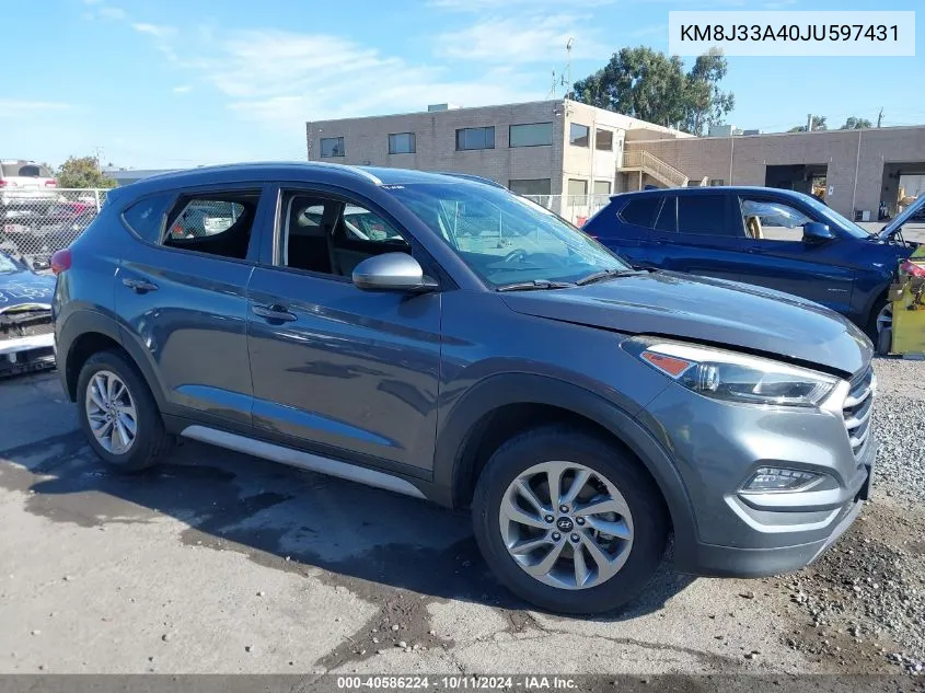 2018 Hyundai Tucson Limited/Sport And Eco/Se VIN: KM8J33A40JU597431 Lot: 40586224