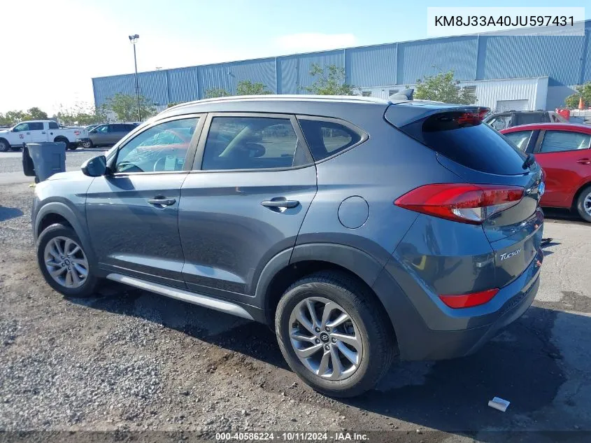 2018 Hyundai Tucson Limited/Sport And Eco/Se VIN: KM8J33A40JU597431 Lot: 40586224