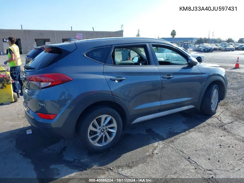 2018 Hyundai Tucson Limited/Sport And Eco/Se VIN: KM8J33A40JU597431 Lot: 40586224