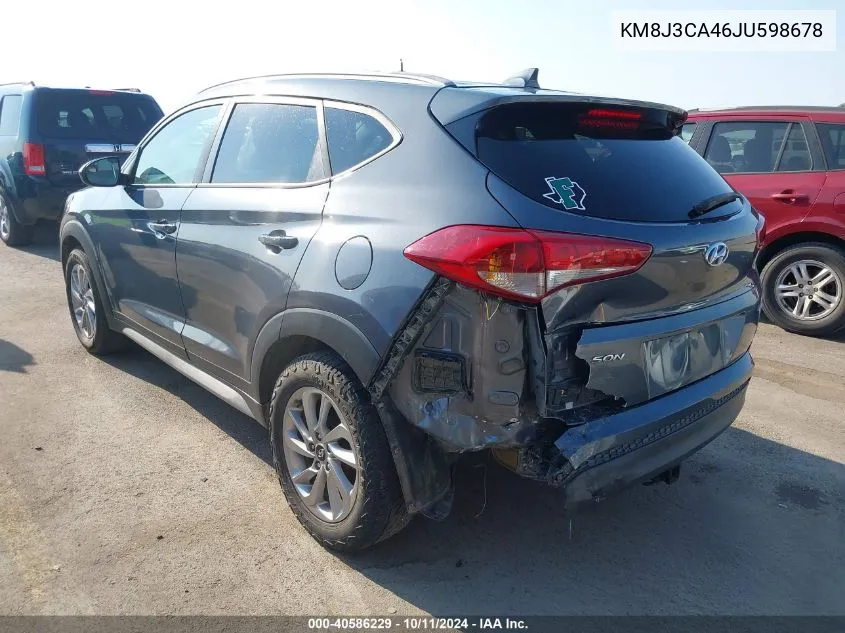 2018 Hyundai Tucson Sel VIN: KM8J3CA46JU598678 Lot: 40586229