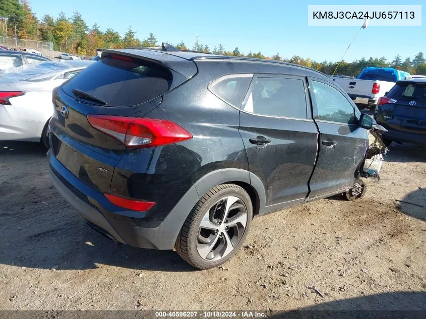 2018 Hyundai Tucson Value VIN: KM8J3CA24JU657113 Lot: 40596207