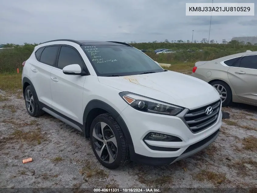 2018 Hyundai Tucson Value VIN: KM8J33A21JU810529 Lot: 40611331