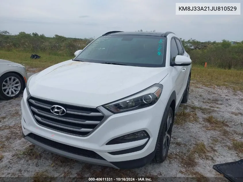 2018 Hyundai Tucson Value VIN: KM8J33A21JU810529 Lot: 40611331