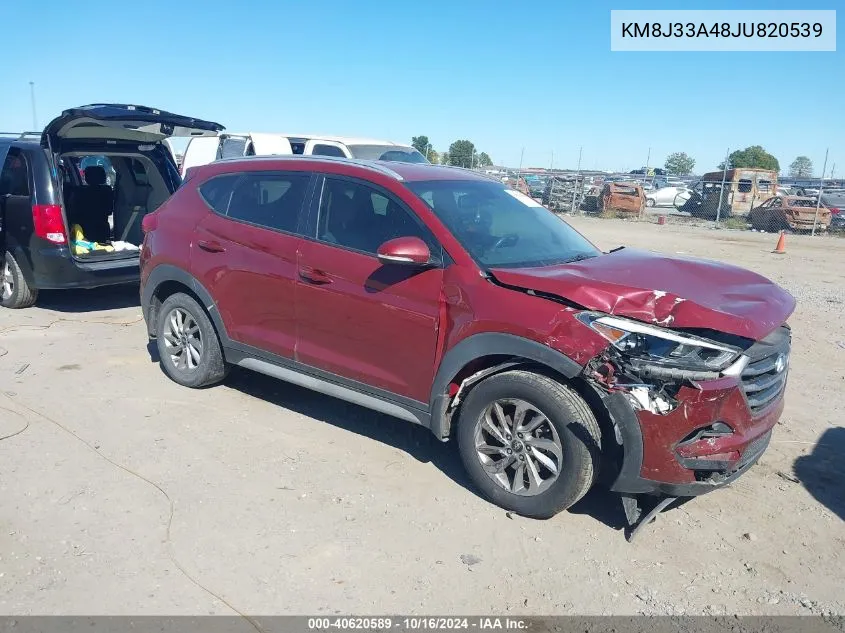 2018 Hyundai Tucson Sel Plus VIN: KM8J33A48JU820539 Lot: 40620589