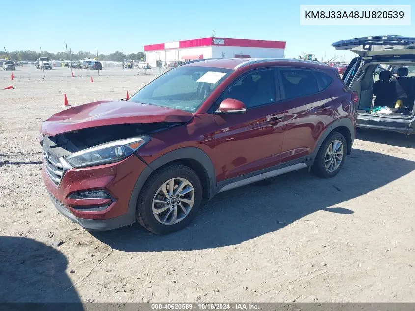 2018 Hyundai Tucson Sel Plus VIN: KM8J33A48JU820539 Lot: 40620589