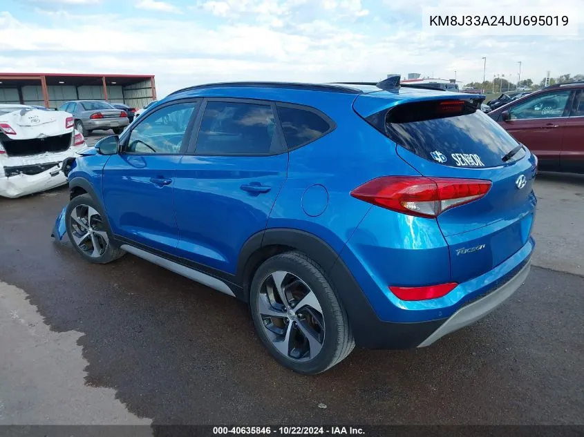 2018 Hyundai Tucson Value VIN: KM8J33A24JU695019 Lot: 40635846