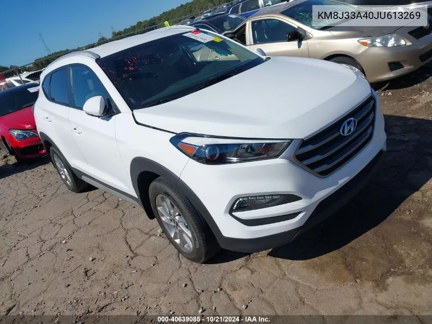 2018 Hyundai Tucson Sel Plus VIN: KM8J33A40JU613269 Lot: 40639085