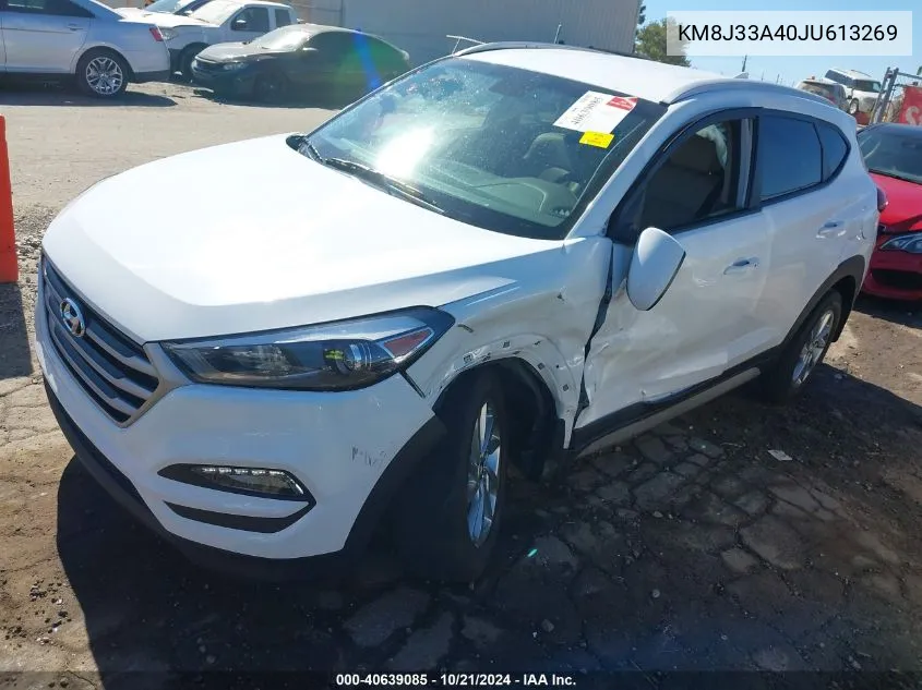 2018 Hyundai Tucson Sel Plus VIN: KM8J33A40JU613269 Lot: 40639085