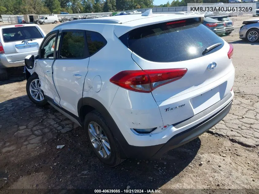 2018 Hyundai Tucson Sel Plus VIN: KM8J33A40JU613269 Lot: 40639085