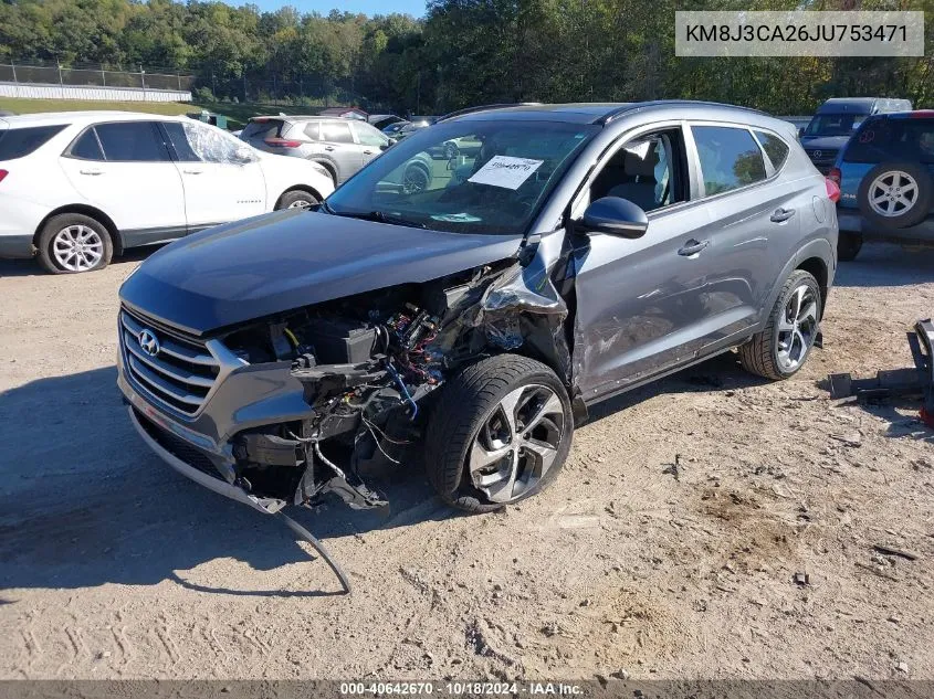 2018 Hyundai Tucson Value VIN: KM8J3CA26JU753471 Lot: 40642670