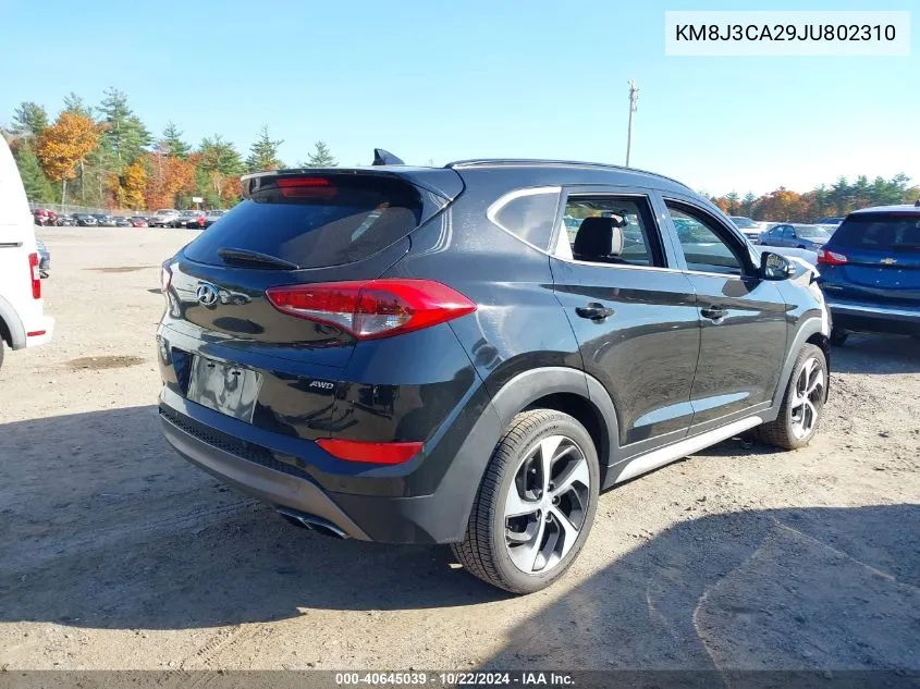 2018 Hyundai Tucson Value VIN: KM8J3CA29JU802310 Lot: 40645039