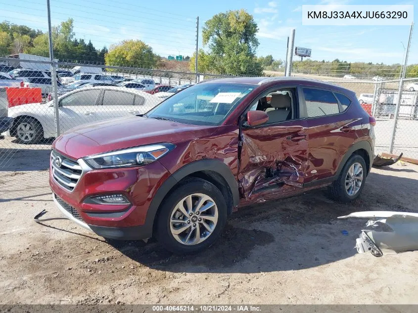 2018 Hyundai Tucson Sel VIN: KM8J33A4XJU663290 Lot: 40645214