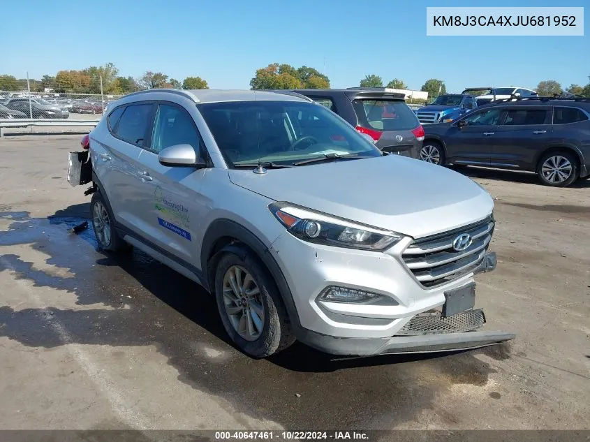 2018 Hyundai Tucson Sel VIN: KM8J3CA4XJU681952 Lot: 40647461