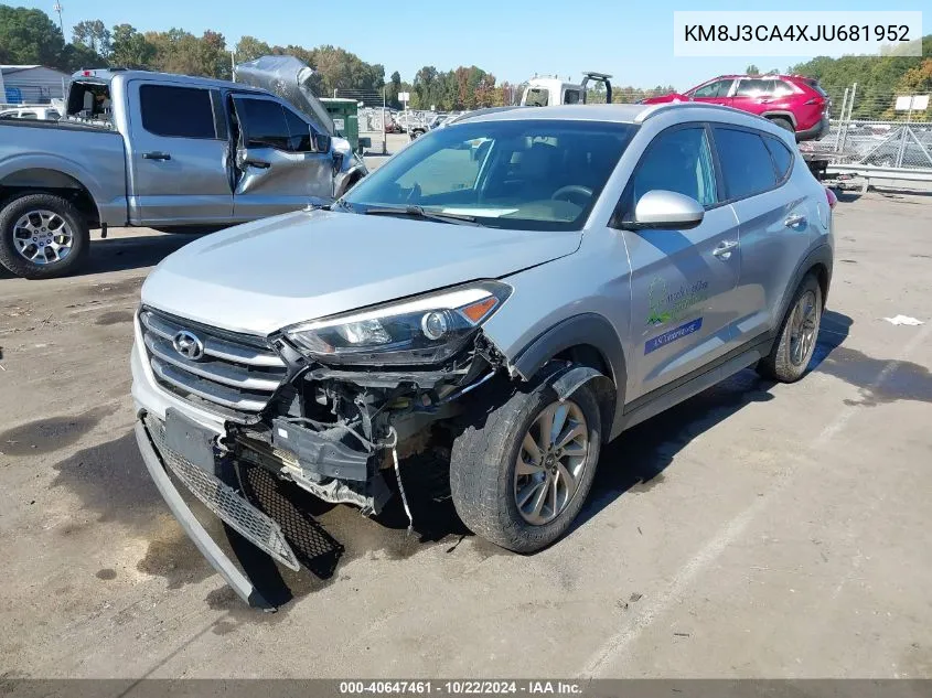 2018 Hyundai Tucson Sel VIN: KM8J3CA4XJU681952 Lot: 40647461