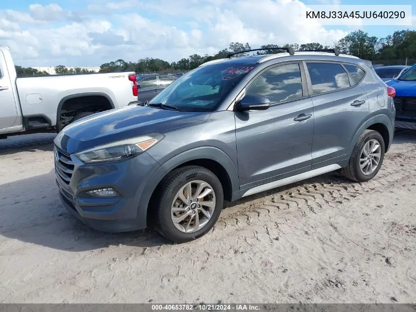 2018 Hyundai Tucson Limited/Sport And Eco/Se VIN: KM8J33A45JU640290 Lot: 40653782