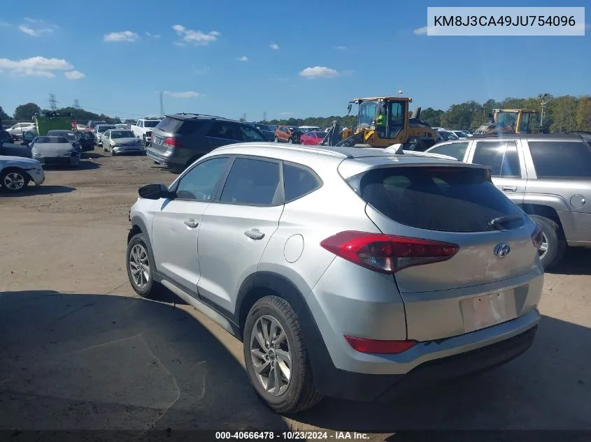 2018 Hyundai Tucson Sel VIN: KM8J3CA49JU754096 Lot: 40666478