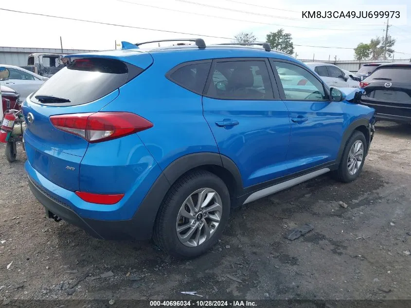 2018 Hyundai Tucson Limited/Sport And Eco/Se VIN: KM8J3CA49JU699973 Lot: 40696034