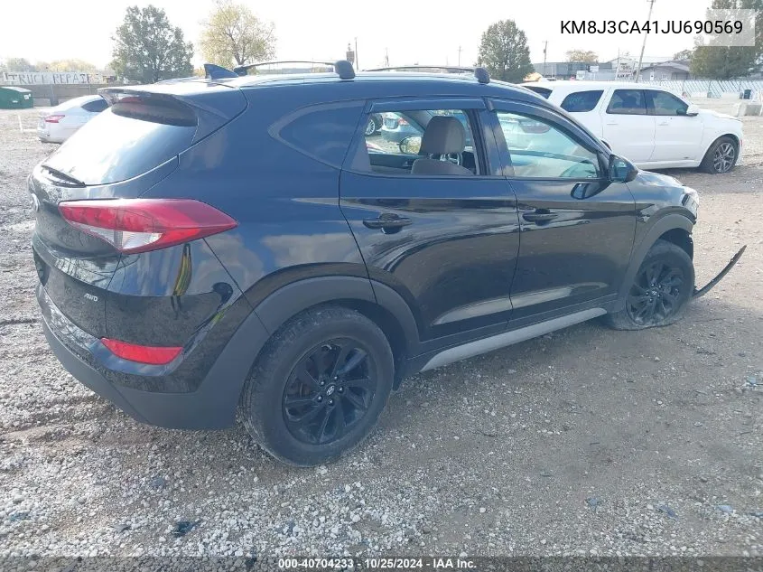 2018 Hyundai Tucson Sel VIN: KM8J3CA41JU690569 Lot: 40704233