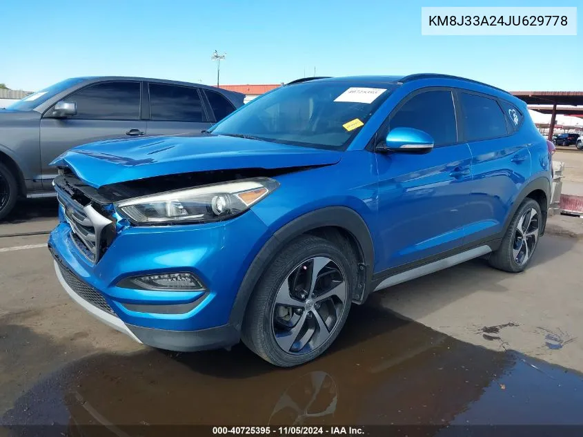 2018 Hyundai Tucson Value VIN: KM8J33A24JU629778 Lot: 40725395