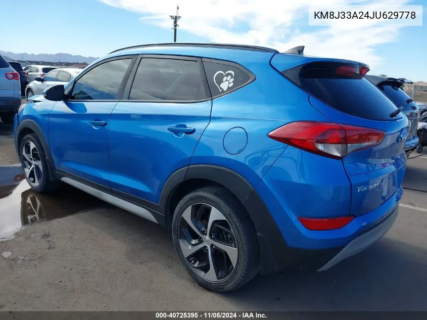 2018 Hyundai Tucson Value VIN: KM8J33A24JU629778 Lot: 40725395