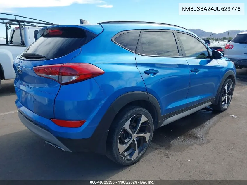 2018 Hyundai Tucson Value VIN: KM8J33A24JU629778 Lot: 40725395