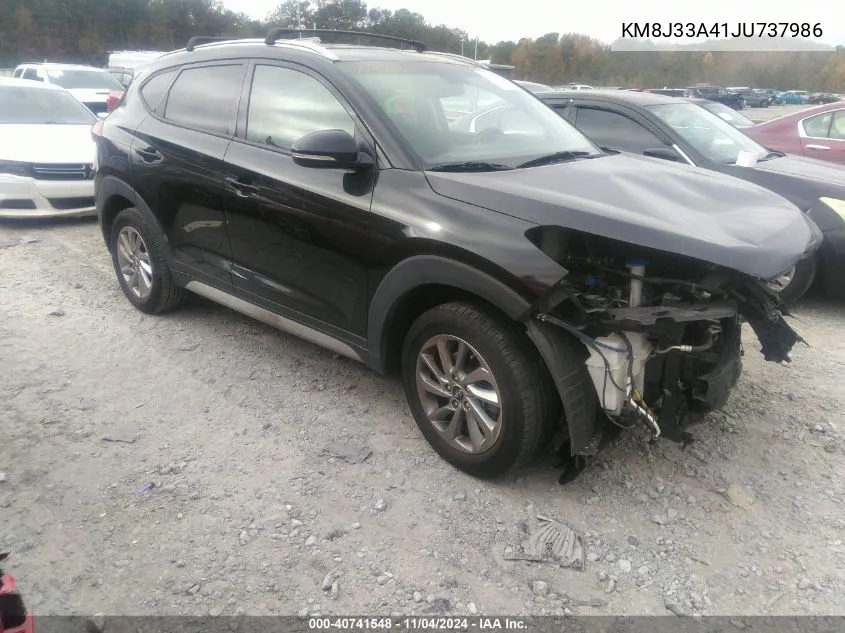 2018 Hyundai Tucson Sel Plus VIN: KM8J33A41JU737986 Lot: 40741548