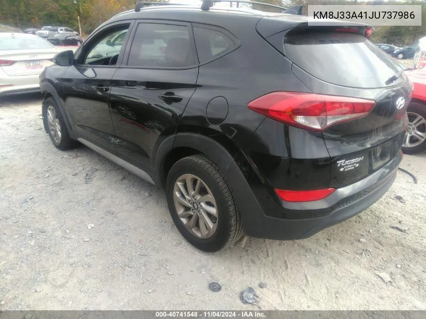 2018 Hyundai Tucson Sel Plus VIN: KM8J33A41JU737986 Lot: 40741548