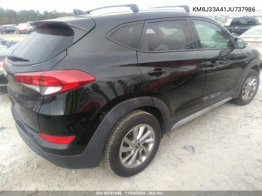 2018 Hyundai Tucson Sel Plus VIN: KM8J33A41JU737986 Lot: 40741548