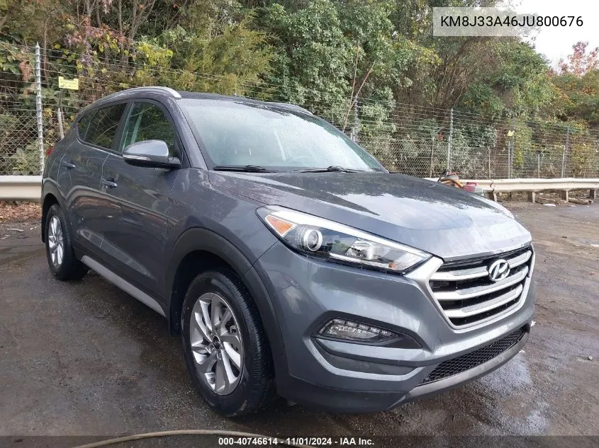 2018 Hyundai Tucson Sel Plus VIN: KM8J33A46JU800676 Lot: 40746614