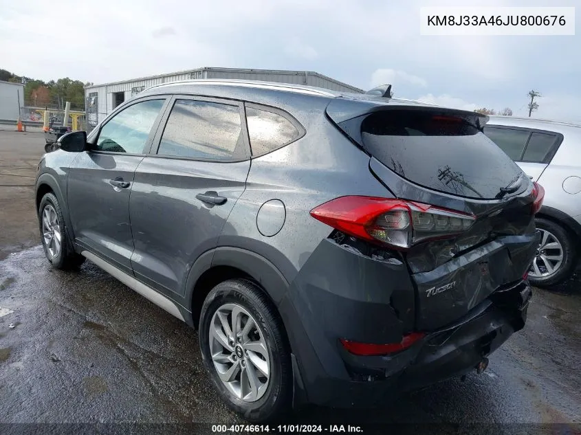 2018 Hyundai Tucson Sel Plus VIN: KM8J33A46JU800676 Lot: 40746614