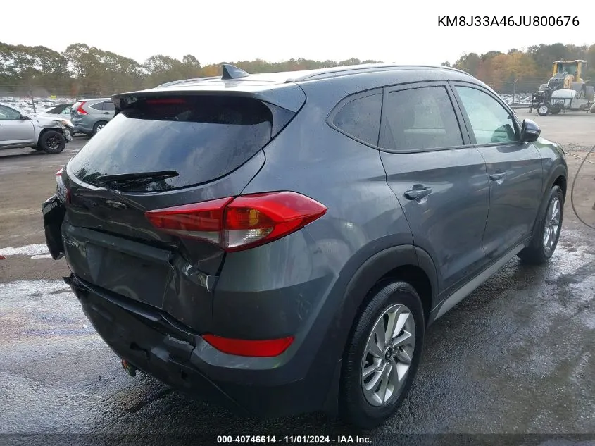 2018 Hyundai Tucson Sel Plus VIN: KM8J33A46JU800676 Lot: 40746614