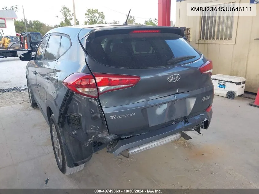 2018 Hyundai Tucson Se VIN: KM8J23A45JU646111 Lot: 40749363