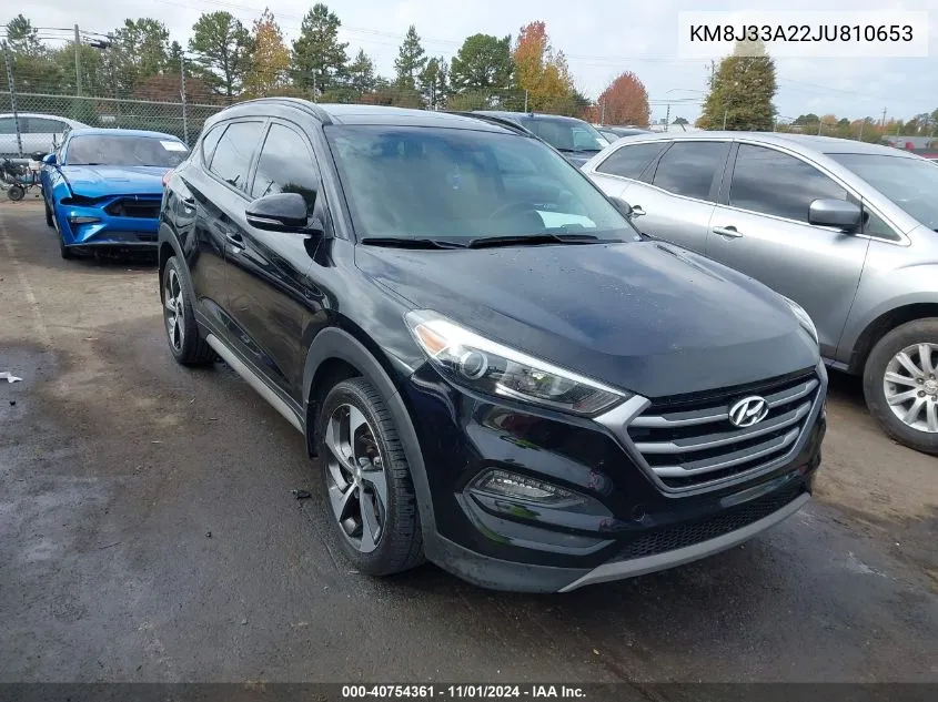 2018 Hyundai Tucson Value VIN: KM8J33A22JU810653 Lot: 40754361