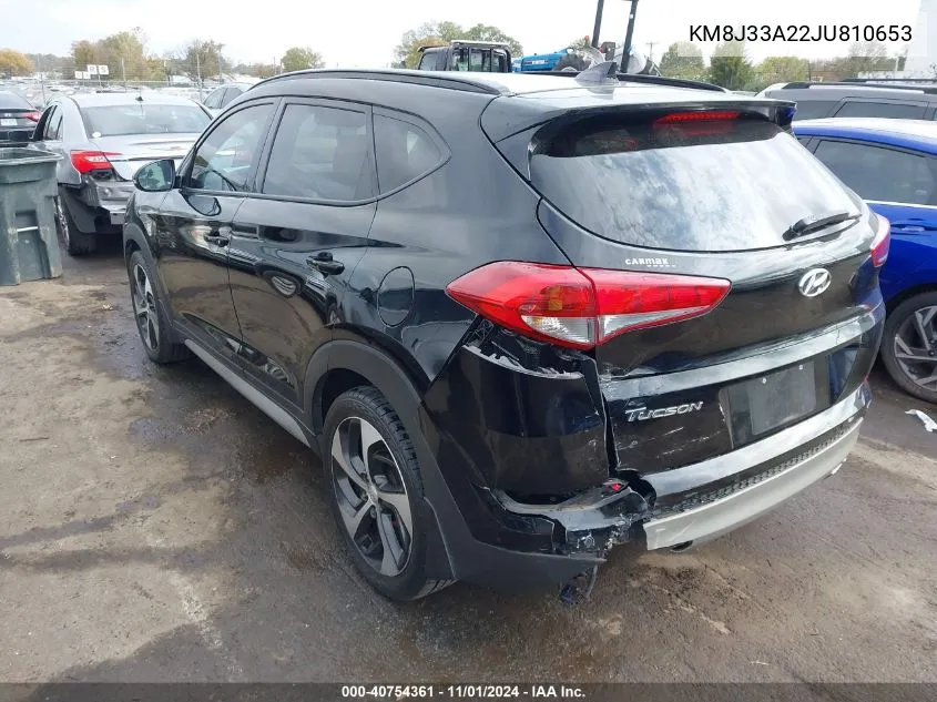 2018 Hyundai Tucson Value VIN: KM8J33A22JU810653 Lot: 40754361