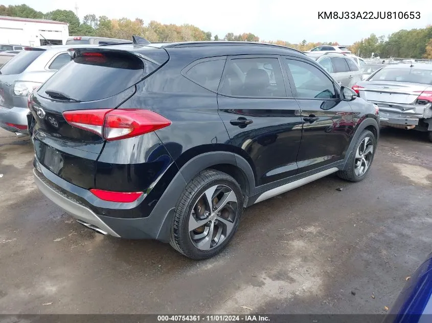 2018 Hyundai Tucson Value VIN: KM8J33A22JU810653 Lot: 40754361