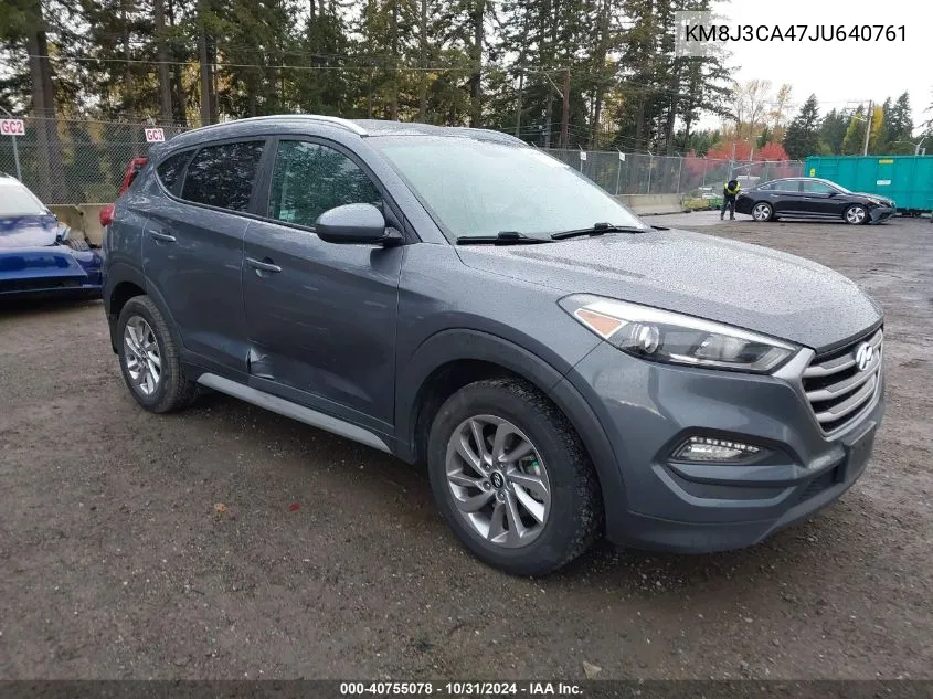 2018 Hyundai Tucson Sel VIN: KM8J3CA47JU640761 Lot: 40755078