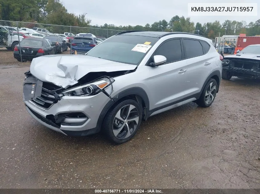 2018 Hyundai Tucson Value VIN: KM8J33A27JU715957 Lot: 40756771