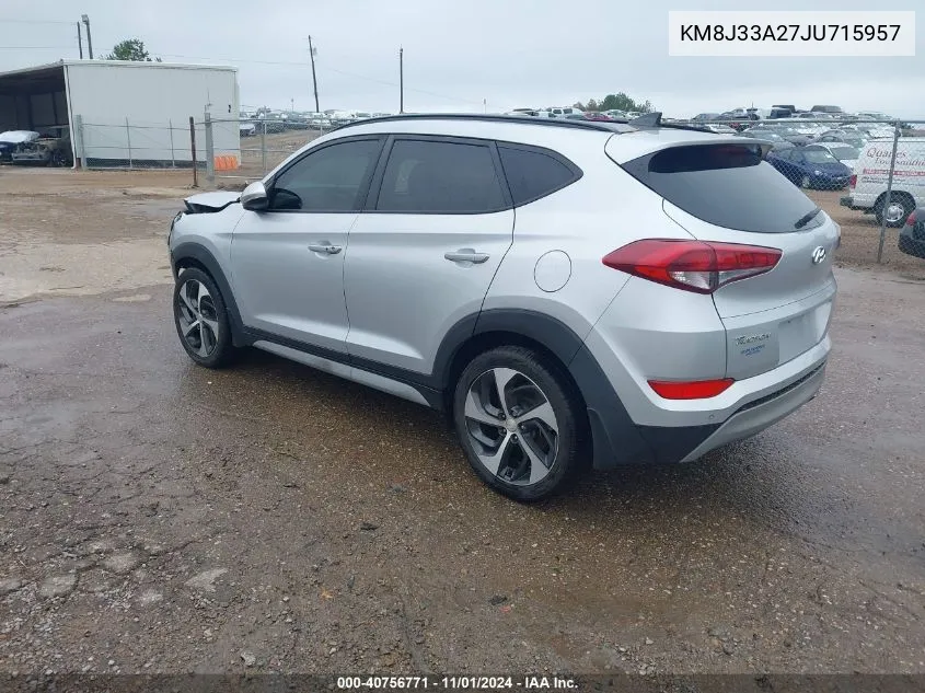 2018 Hyundai Tucson Value VIN: KM8J33A27JU715957 Lot: 40756771