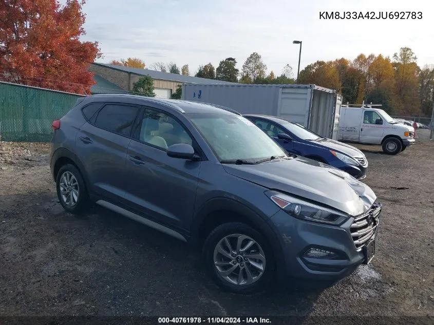 2018 Hyundai Tucson Sel VIN: KM8J33A42JU692783 Lot: 40761978