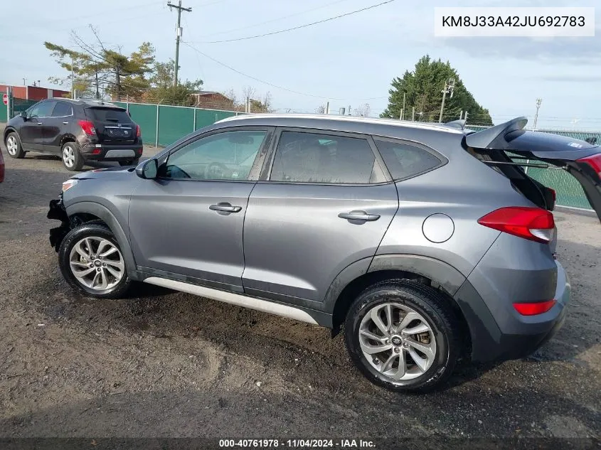 2018 Hyundai Tucson Sel VIN: KM8J33A42JU692783 Lot: 40761978