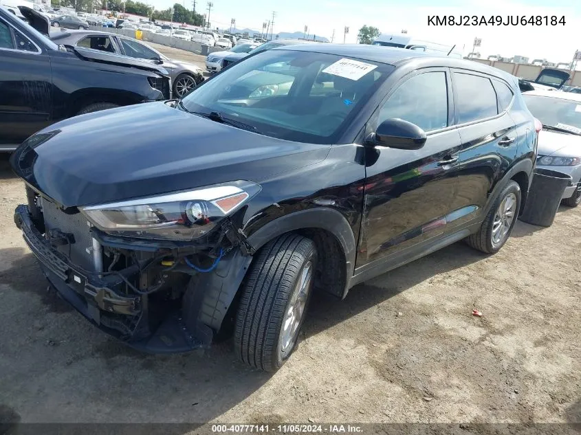 2018 Hyundai Tucson Se VIN: KM8J23A49JU648184 Lot: 40777141