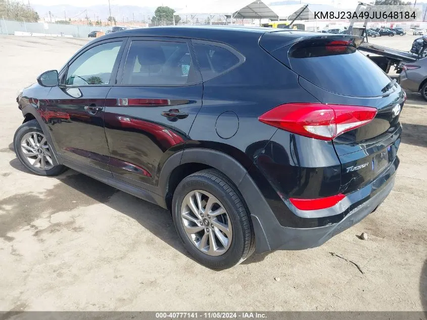 2018 Hyundai Tucson Se VIN: KM8J23A49JU648184 Lot: 40777141